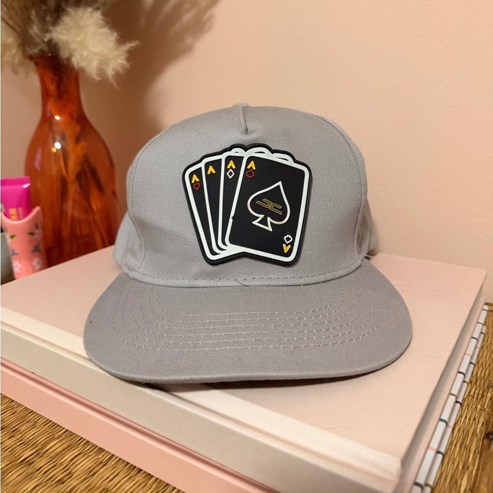 Choyang Gray Playing Cards Design Snap Back Hat